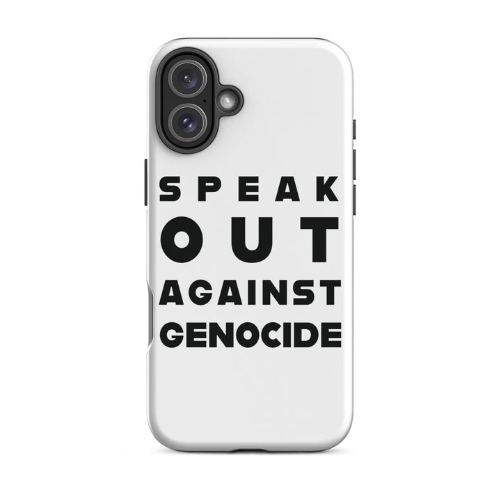 Tough Case for iPhone® - Speak out against genocide, Matte iPhone 16 Plus