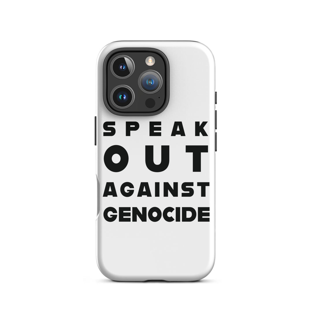 Tough Case for iPhone® - Speak out against genocide, Matte iPhone 16 Pro