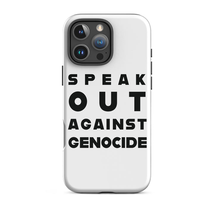 Tough Case for iPhone® - Speak out against genocide, Matte iPhone 16 Pro Max