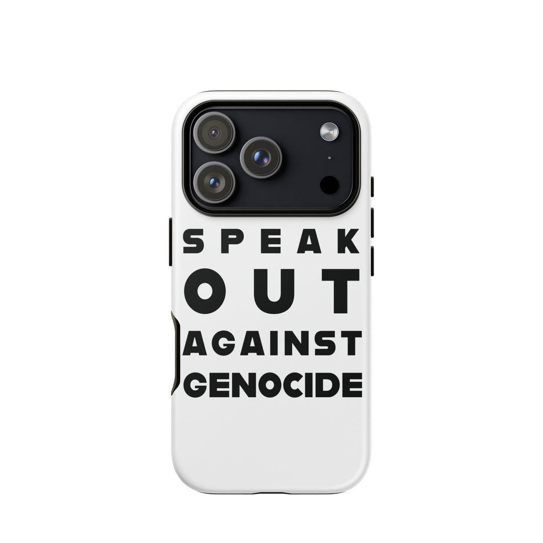 Tough Case for iPhone® - Speak out against genocide, Matte iPhone 17 Pro