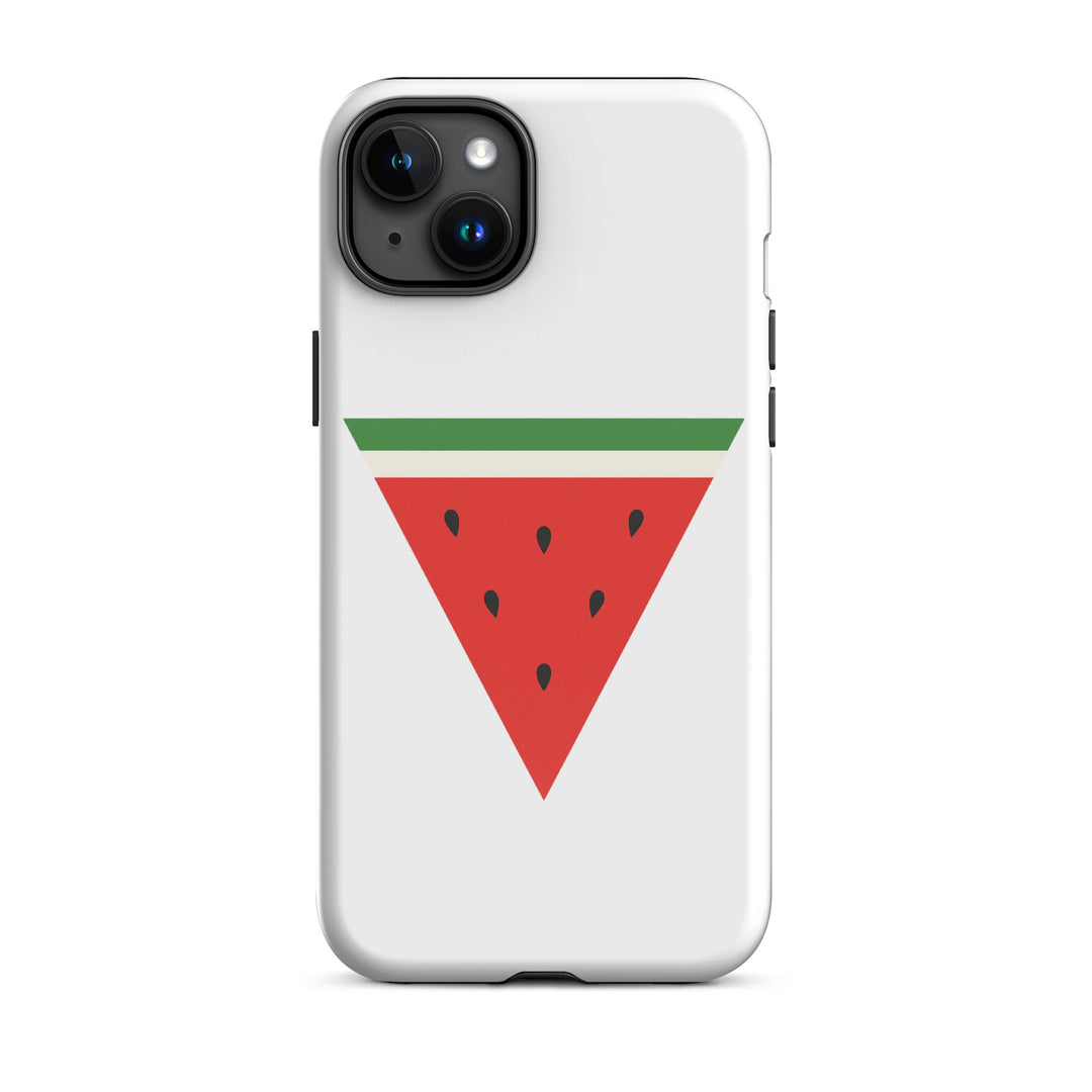Tough Case for iPhone® - Triangle Watermelon, Glossy iPhone 15 Plus