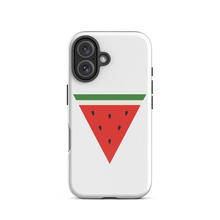 Tough Case for iPhone® - Triangle Watermelon, Glossy iPhone 16