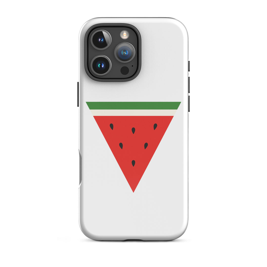 Tough Case for iPhone® - Triangle Watermelon, Glossy iPhone 16 Pro Max