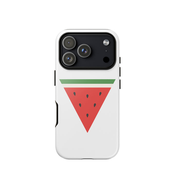 Tough Case for iPhone® - Triangle Watermelon, Glossy iPhone 17 Pro