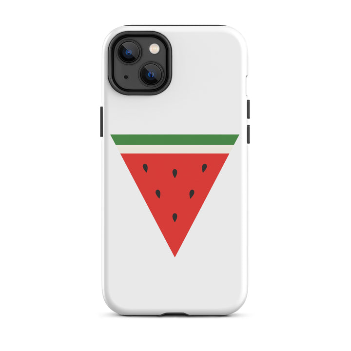 Tough Case for iPhone® - Triangle Watermelon, Matte iPhone 14 Plus