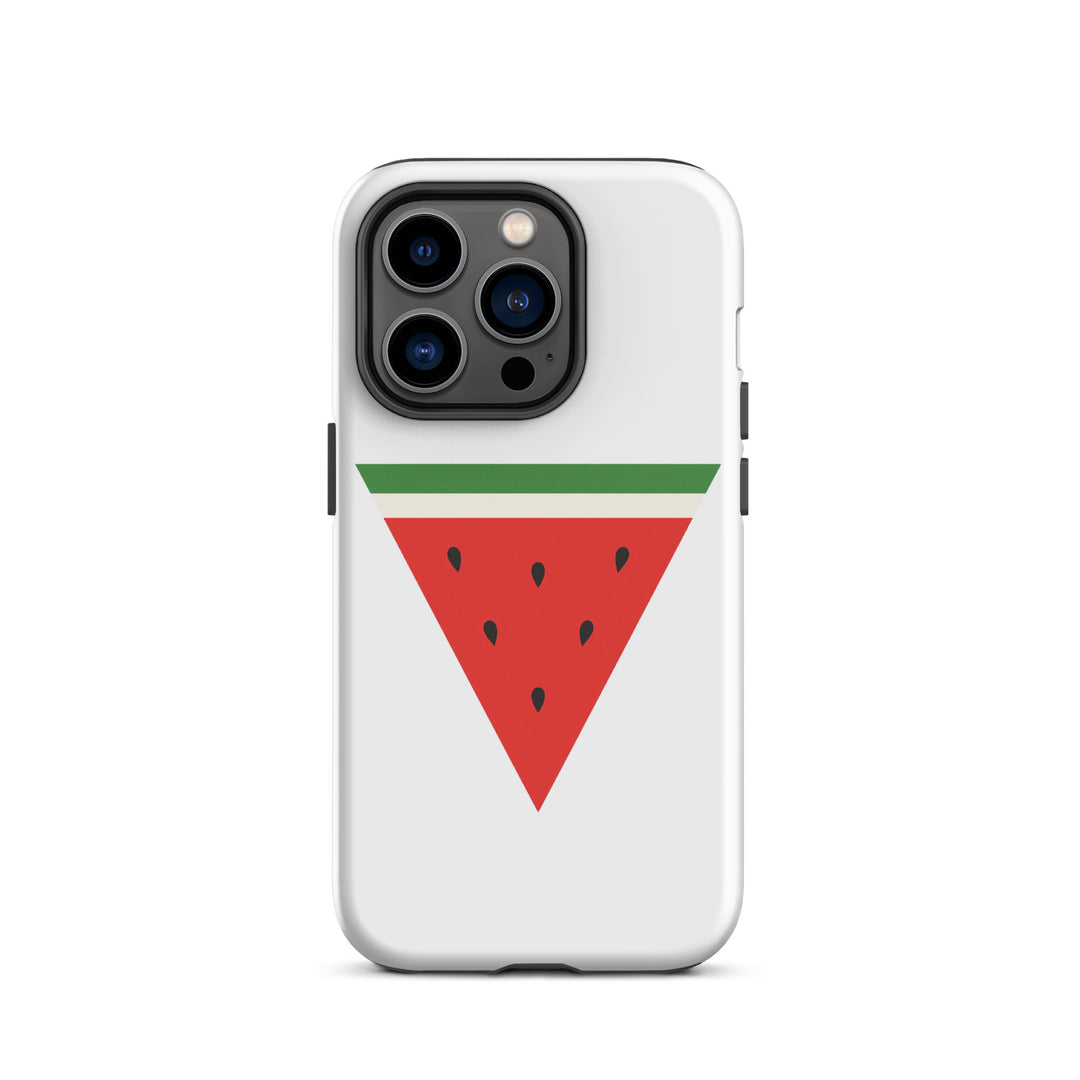 Tough Case for iPhone® - Triangle Watermelon, Matte iPhone 14 Pro