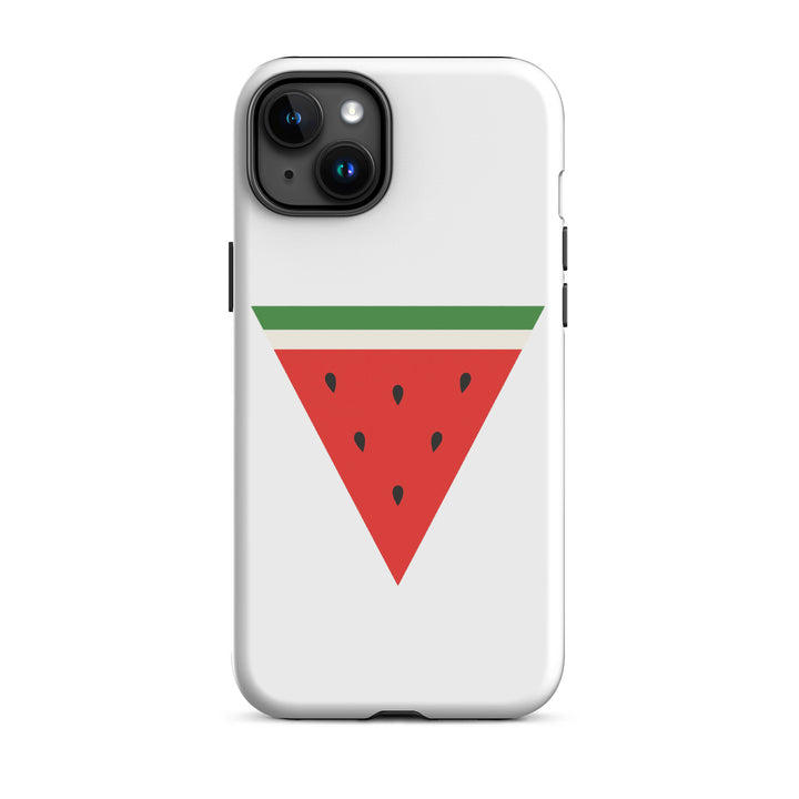 Tough Case for iPhone® - Triangle Watermelon, Matte iPhone 15 Plus