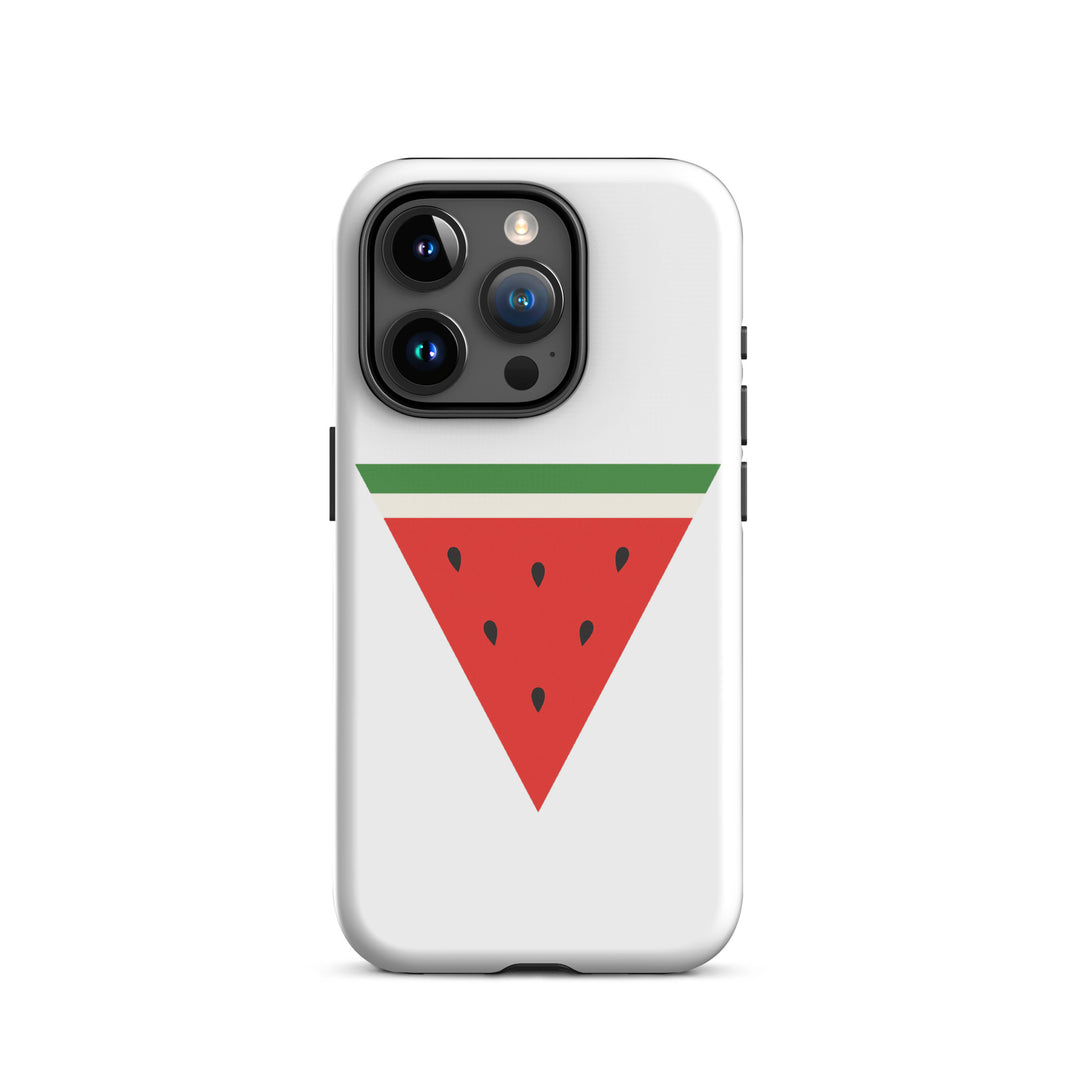 Tough Case for iPhone® - Triangle Watermelon, Matte iPhone 15 Pro