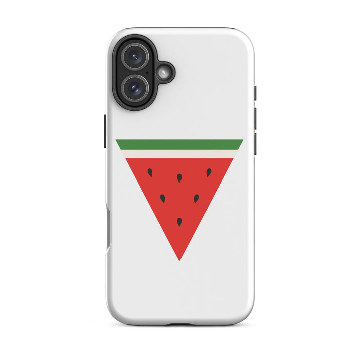 Tough Case for iPhone® - Triangle Watermelon, Matte iPhone 16 Plus