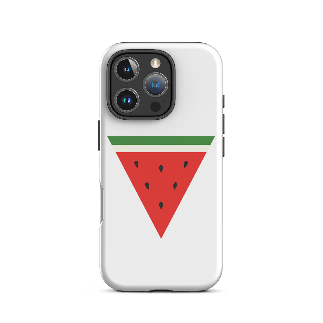 Tough Case for iPhone® - Triangle Watermelon, Matte iPhone 16 Pro
