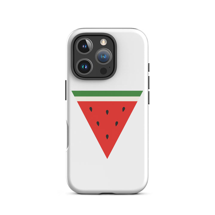 Tough Case for iPhone® - Triangle Watermelon, Matte iPhone 16 Pro
