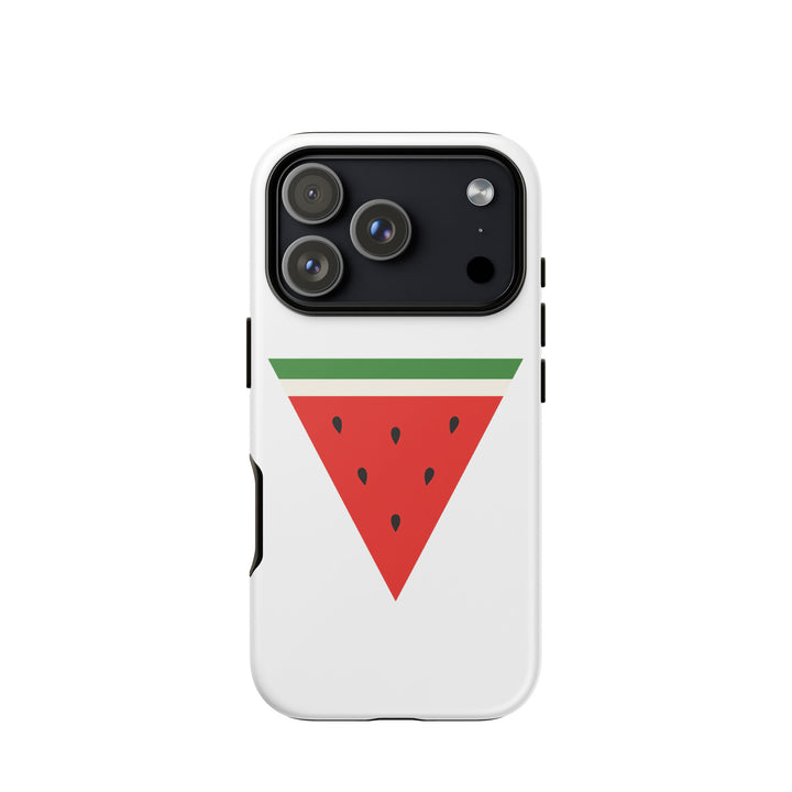 Tough Case for iPhone® - Triangle Watermelon, Matte iPhone 17 Pro