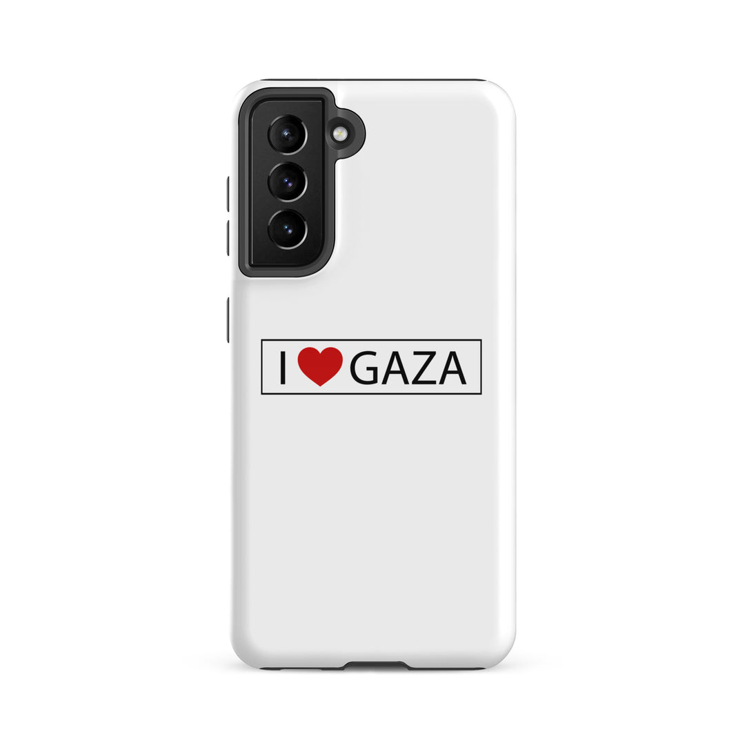 Tough case for Samsung® - I Love Gaza, Samsung Glossy Samsung Galaxy S21 Fe