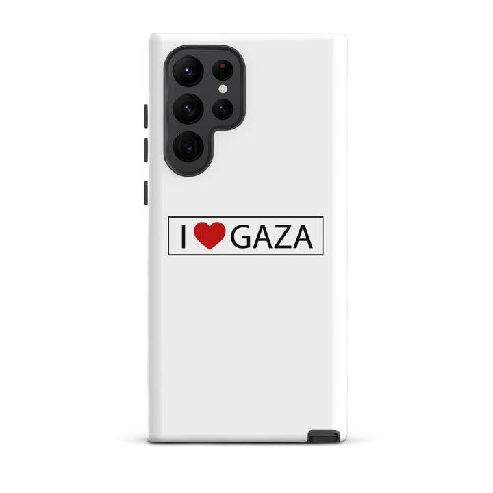Tough case for Samsung® - I Love Gaza, Samsung Glossy Samsung Galaxy S22 Ultra
