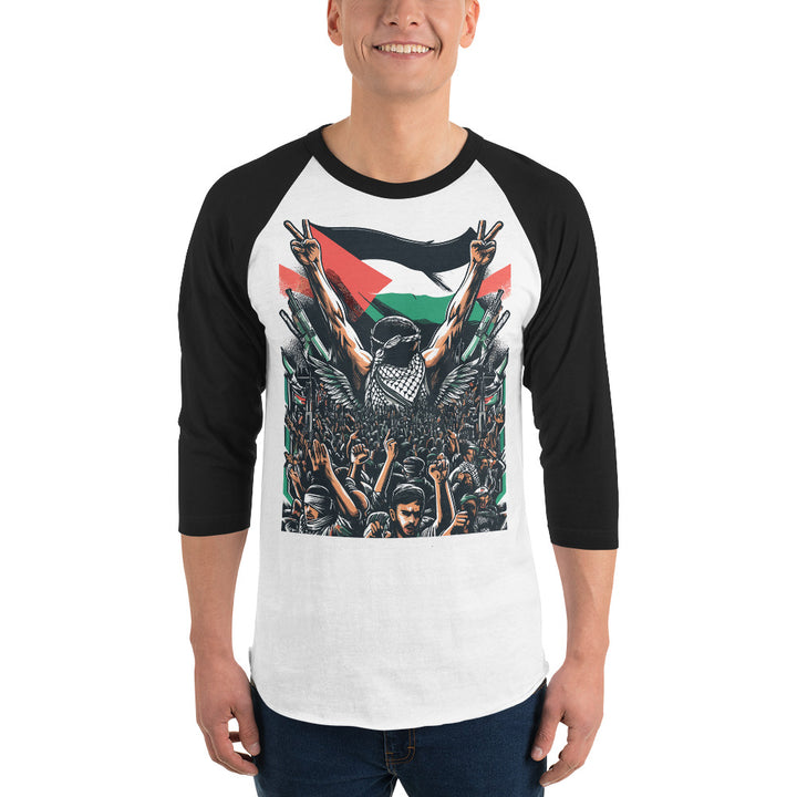 Men 3/4 sleeve raglan shirt | Art by Moh