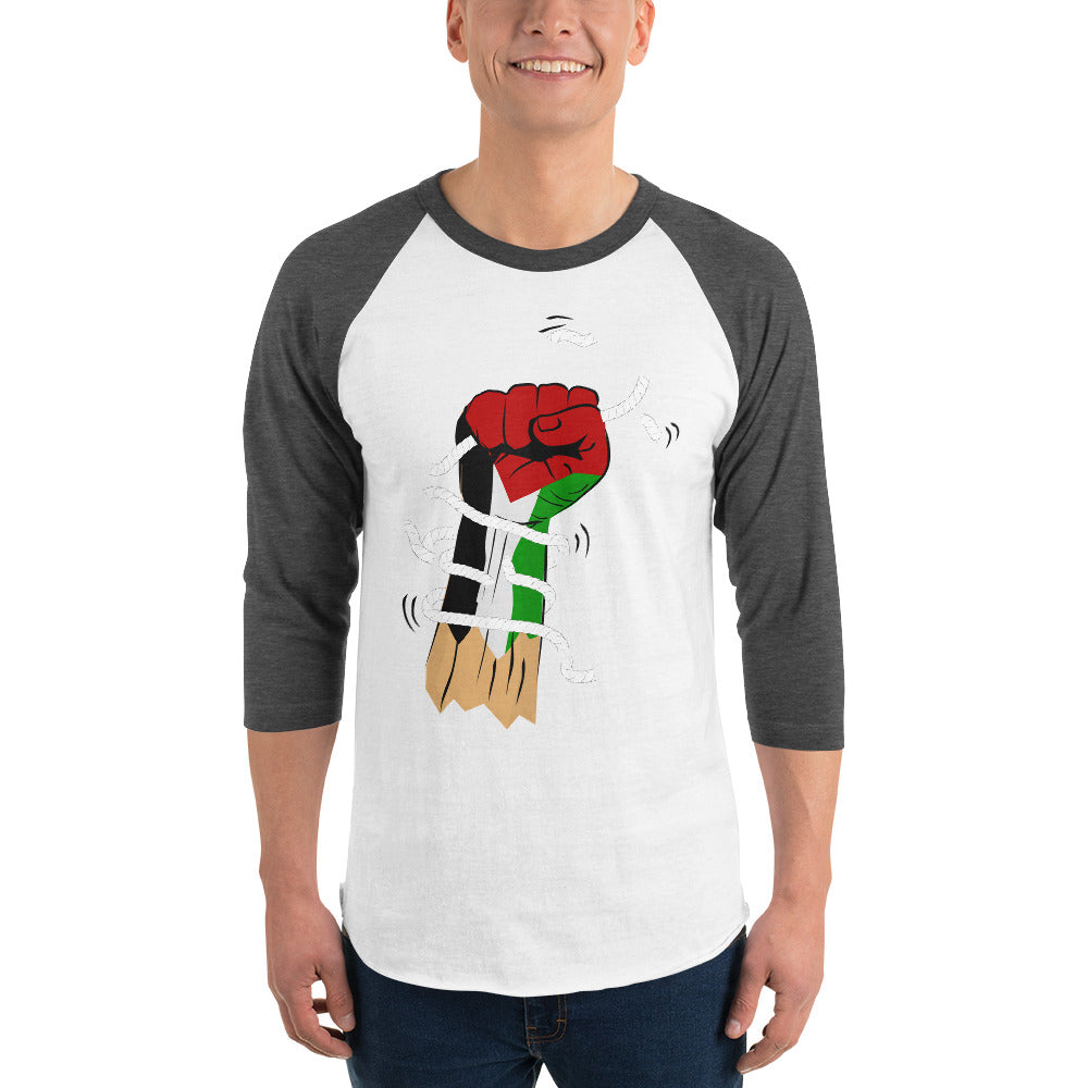 Men 3/4 sleeve raglan shirt | Palestine Hand