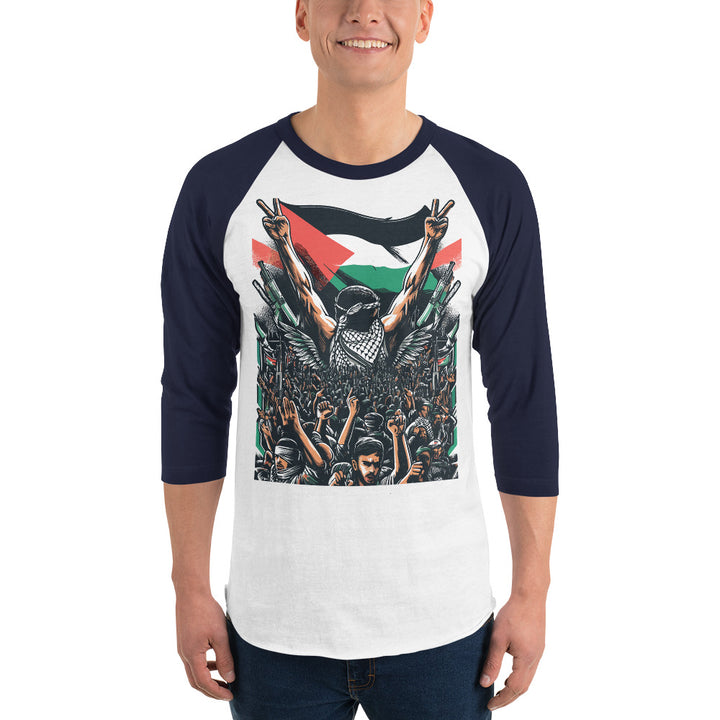 Men 3/4 sleeve raglan shirt | Art by Moh