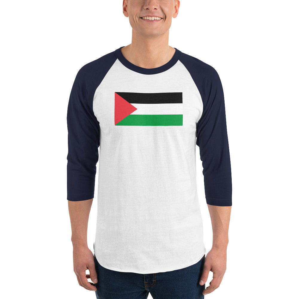 Men 3/4 sleeve raglan shirt | Palestine Flag