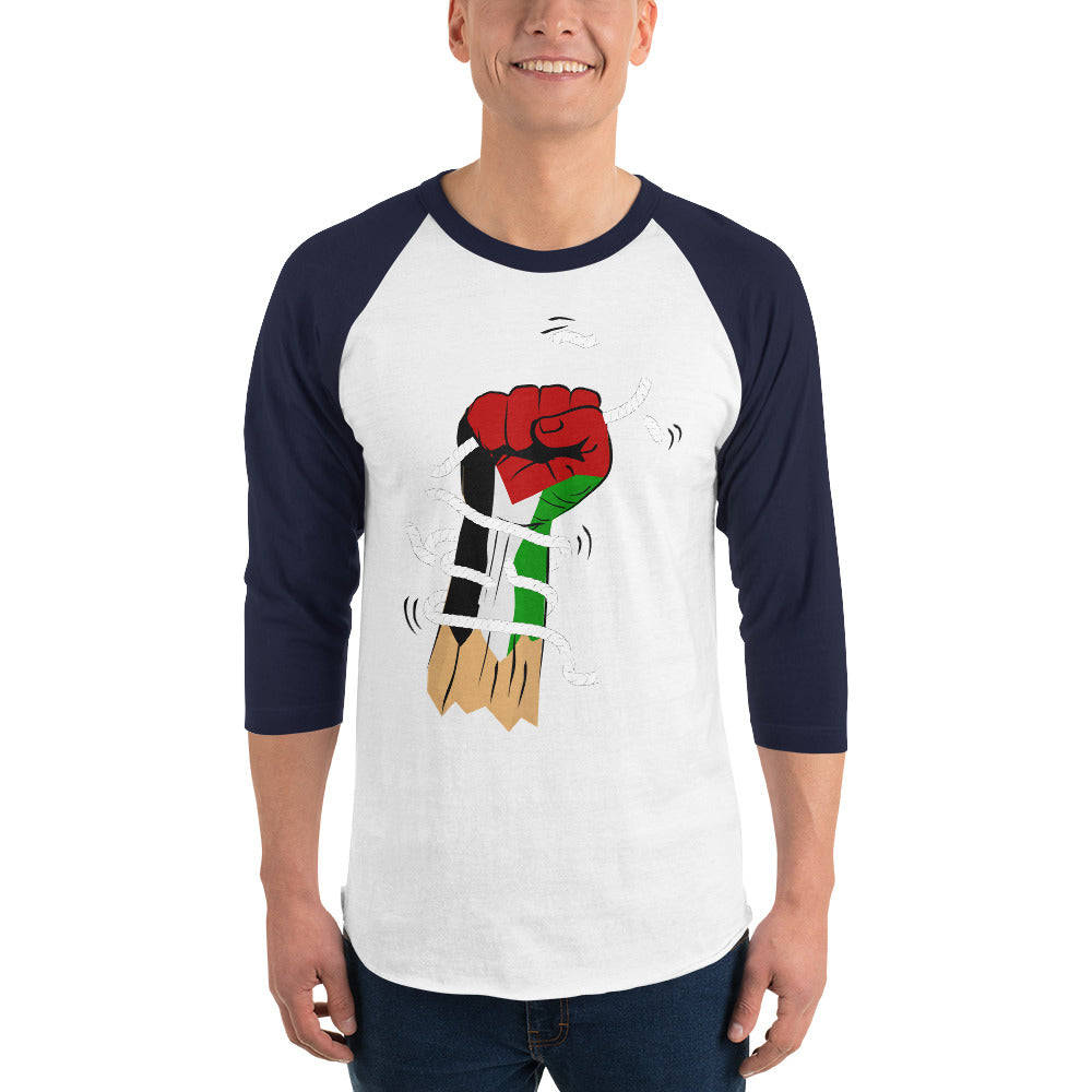 Men 3/4 sleeve raglan shirt | Palestine Hand