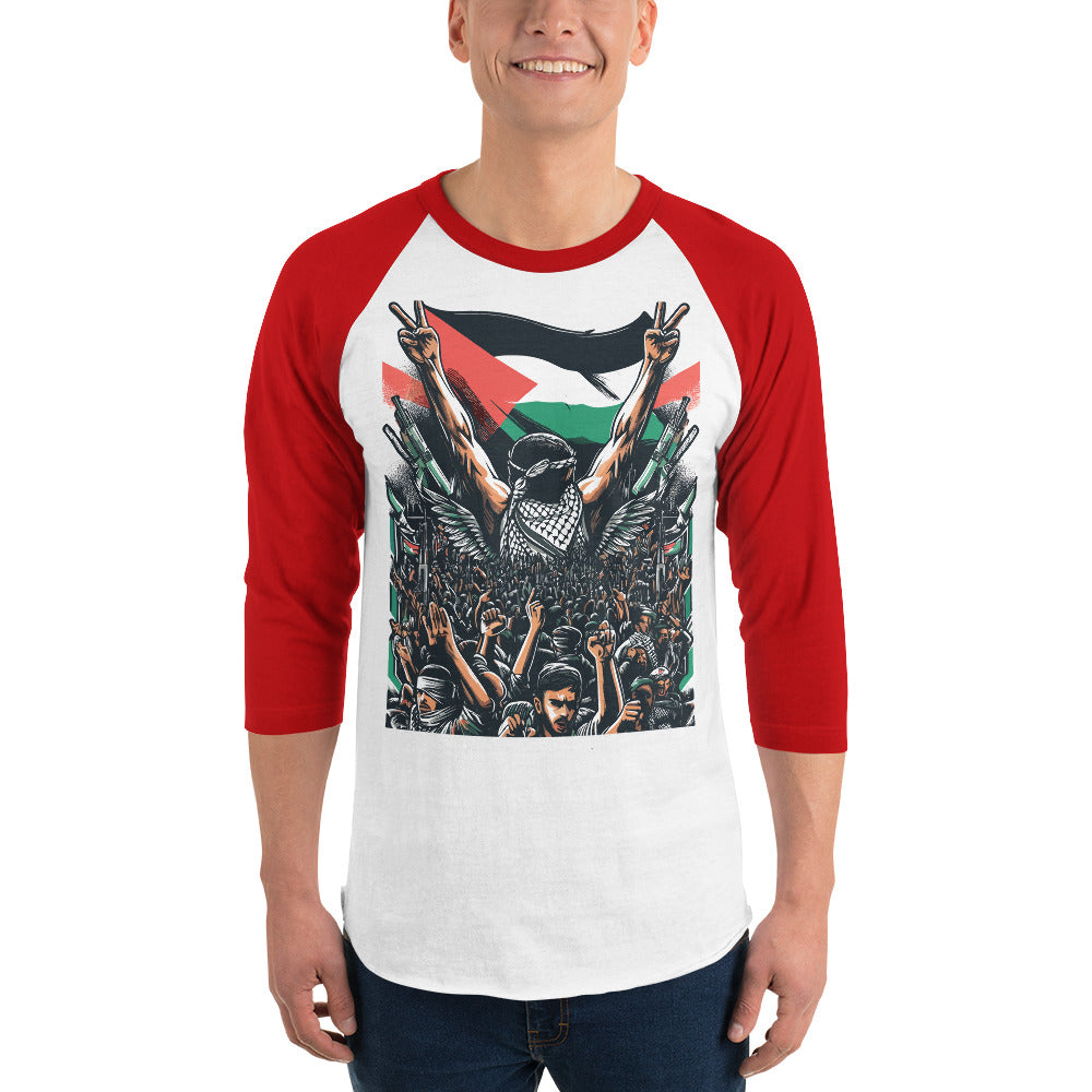 Men 3/4 sleeve raglan shirt | Art by Moh