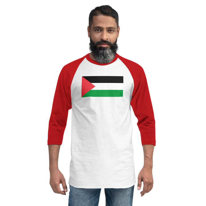 Men 3/4 sleeve raglan shirt | Palestine Flag