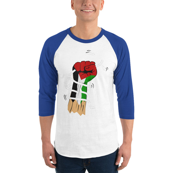 Men 3/4 sleeve raglan shirt | Palestine Hand