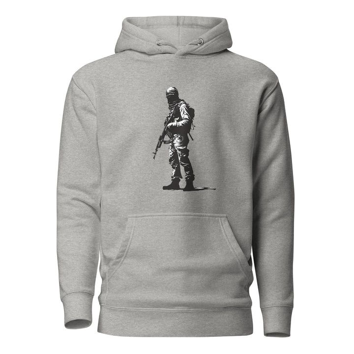 Men Hoodie - The Fighter, Carbon Grey