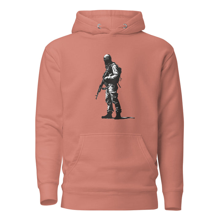 Men Hoodie - The Fighter, Dusty Rose
