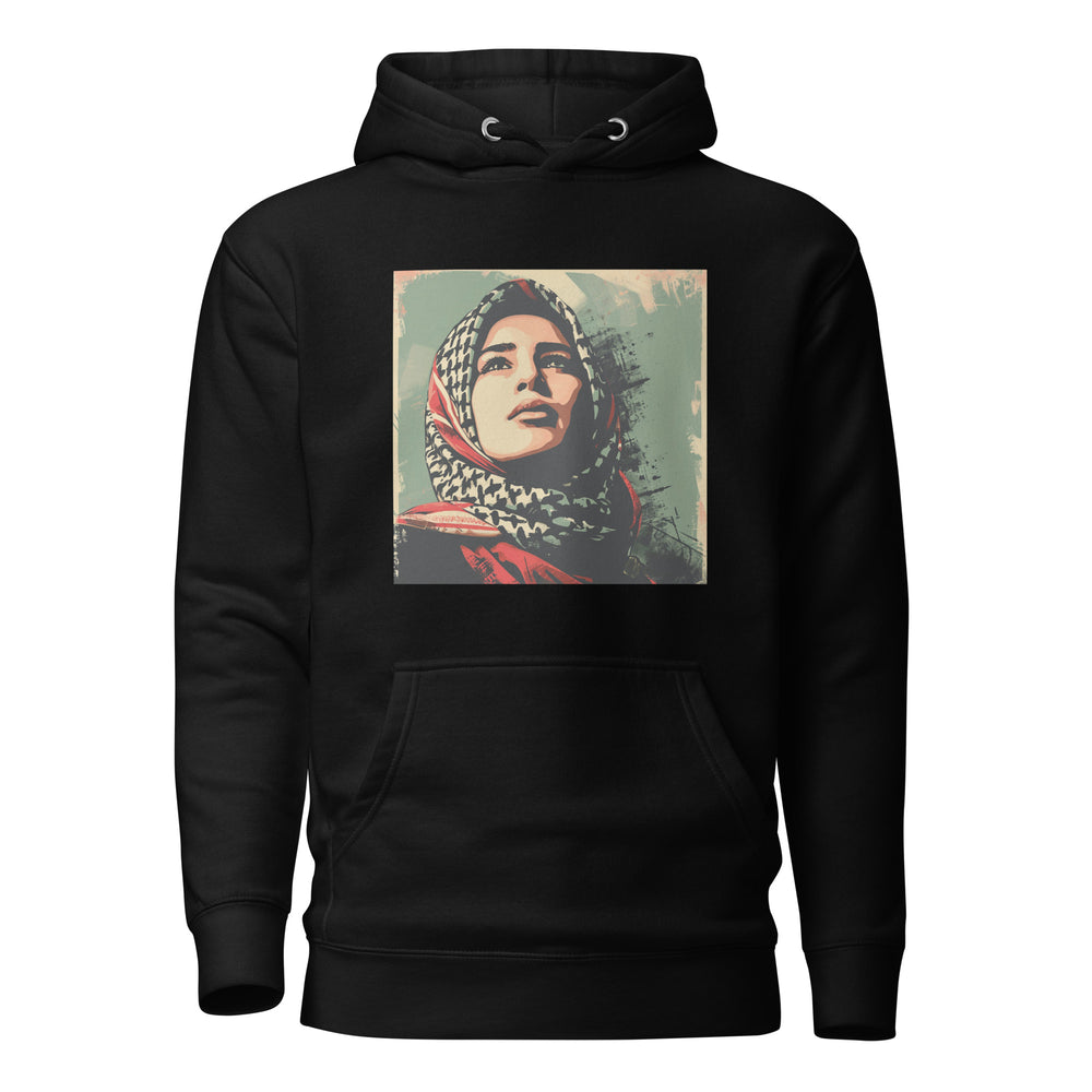 Men Hoodie - Palestine Hope, Black