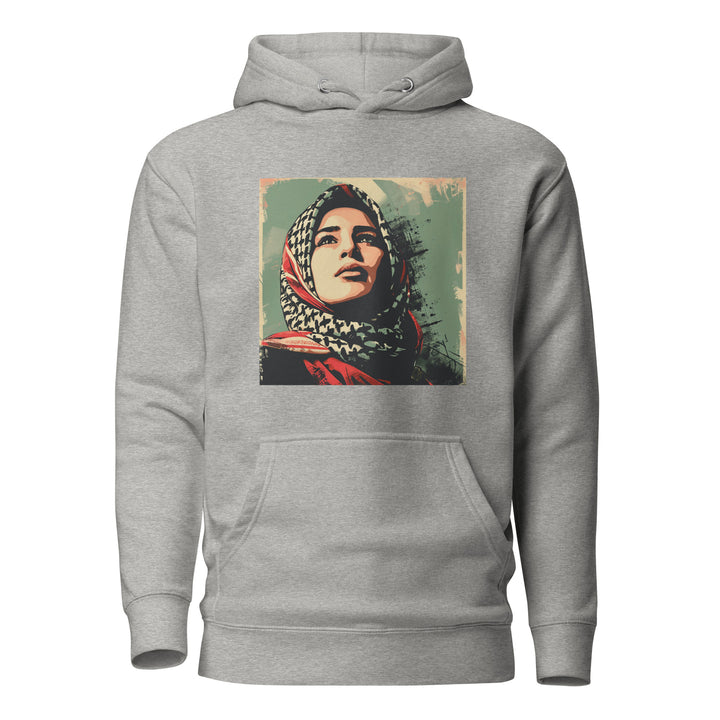 Men Hoodie - Palestine Hope, Carbon Grey