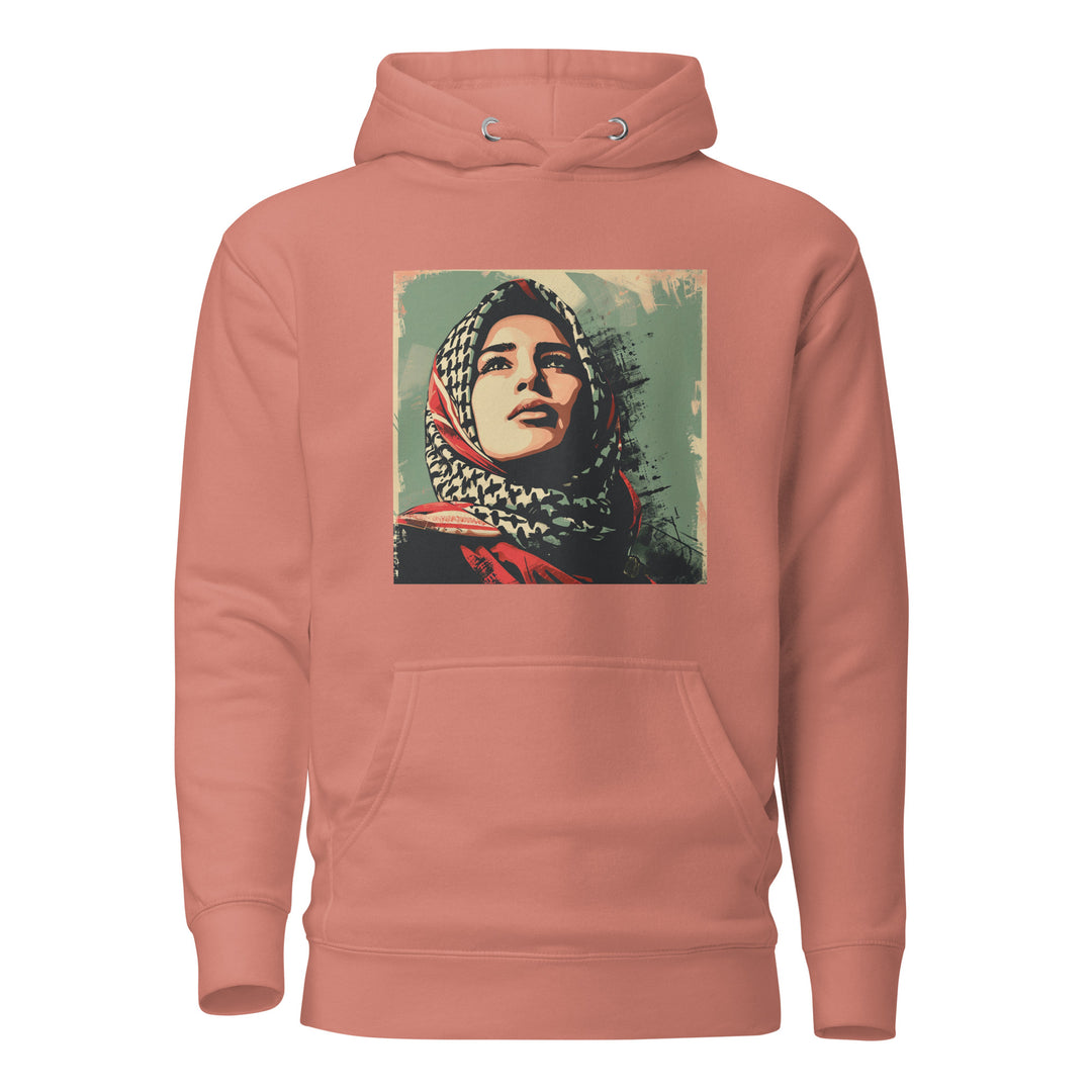 Men Hoodie - Palestine Hope, Dusty Rose