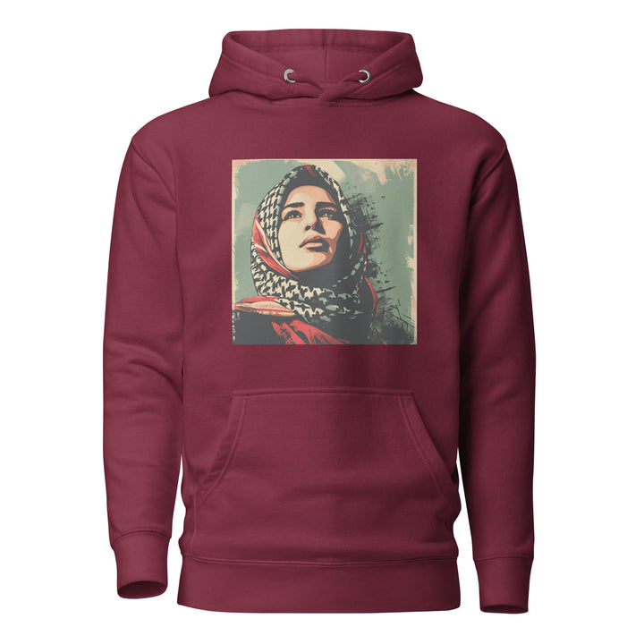 Men Hoodie - Palestine Hope, Maroon