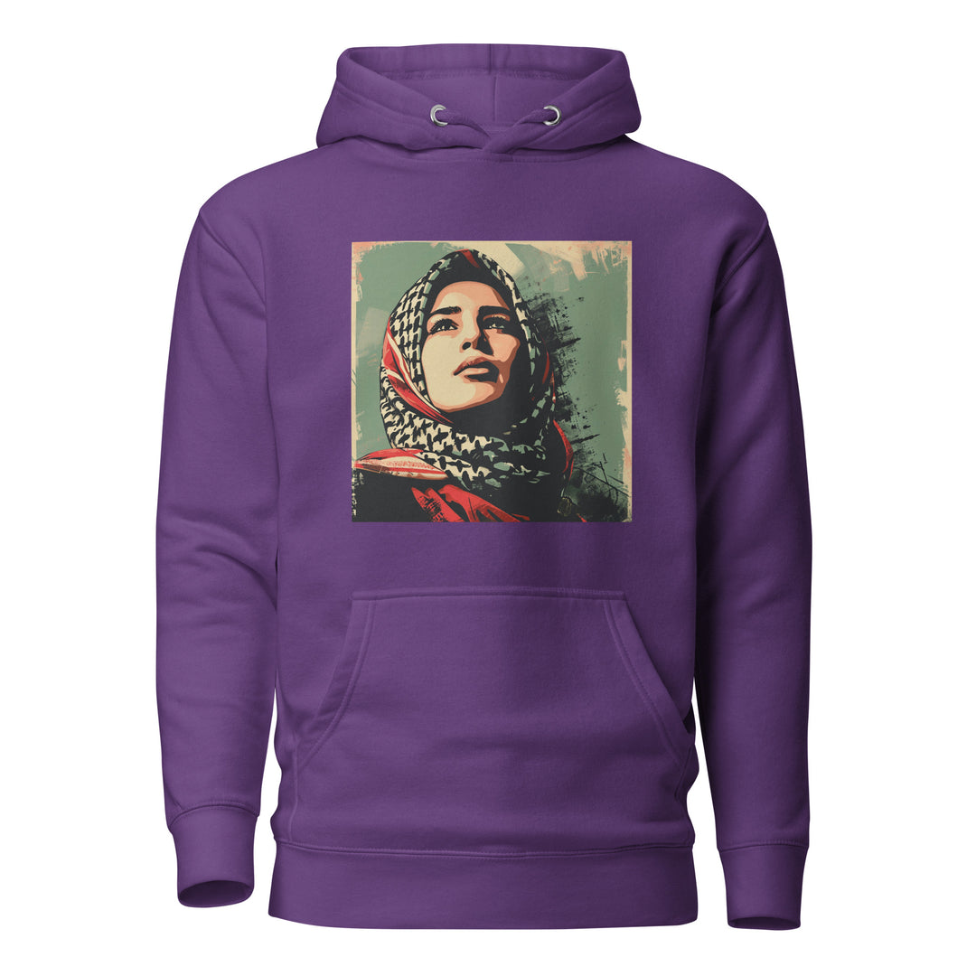 Men Hoodie - Palestine Hope, Purple