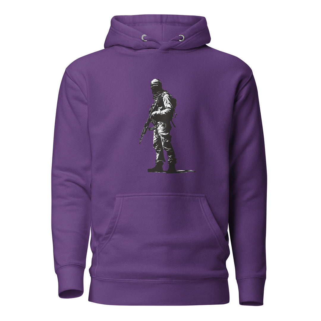 Men Hoodie - The Fighter, Purple