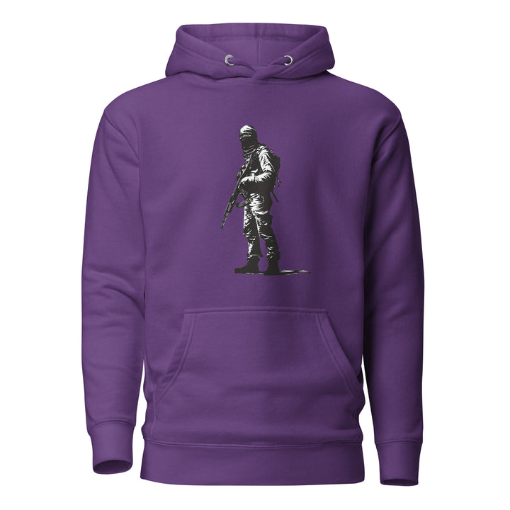 Men Hoodie - The Fighter, Purple