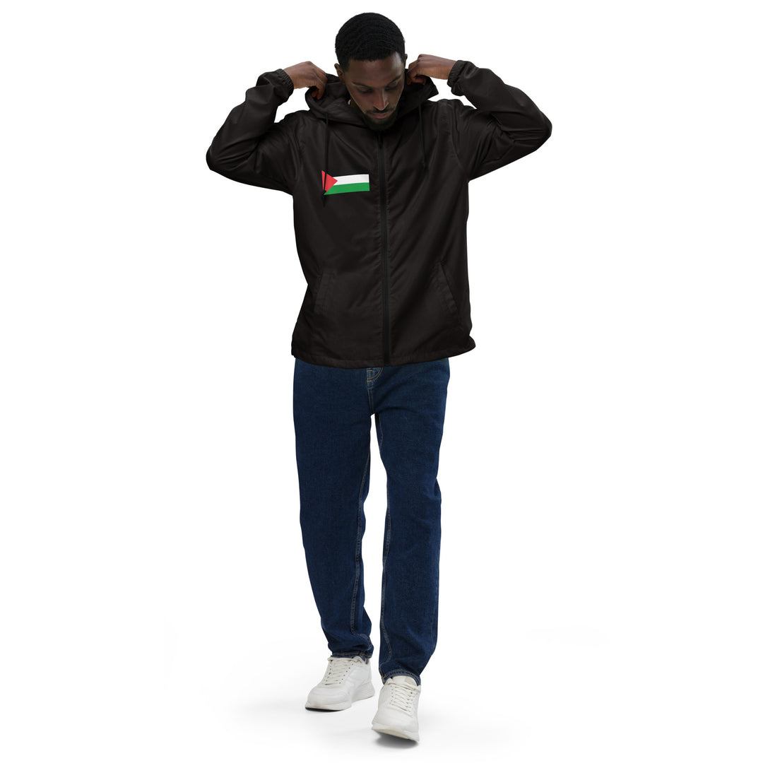 Men lightweight zip up windbreaker | Palestine Flag