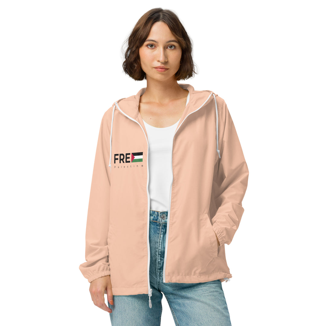 Women lightweight zip up windbreaker | Free Palestine