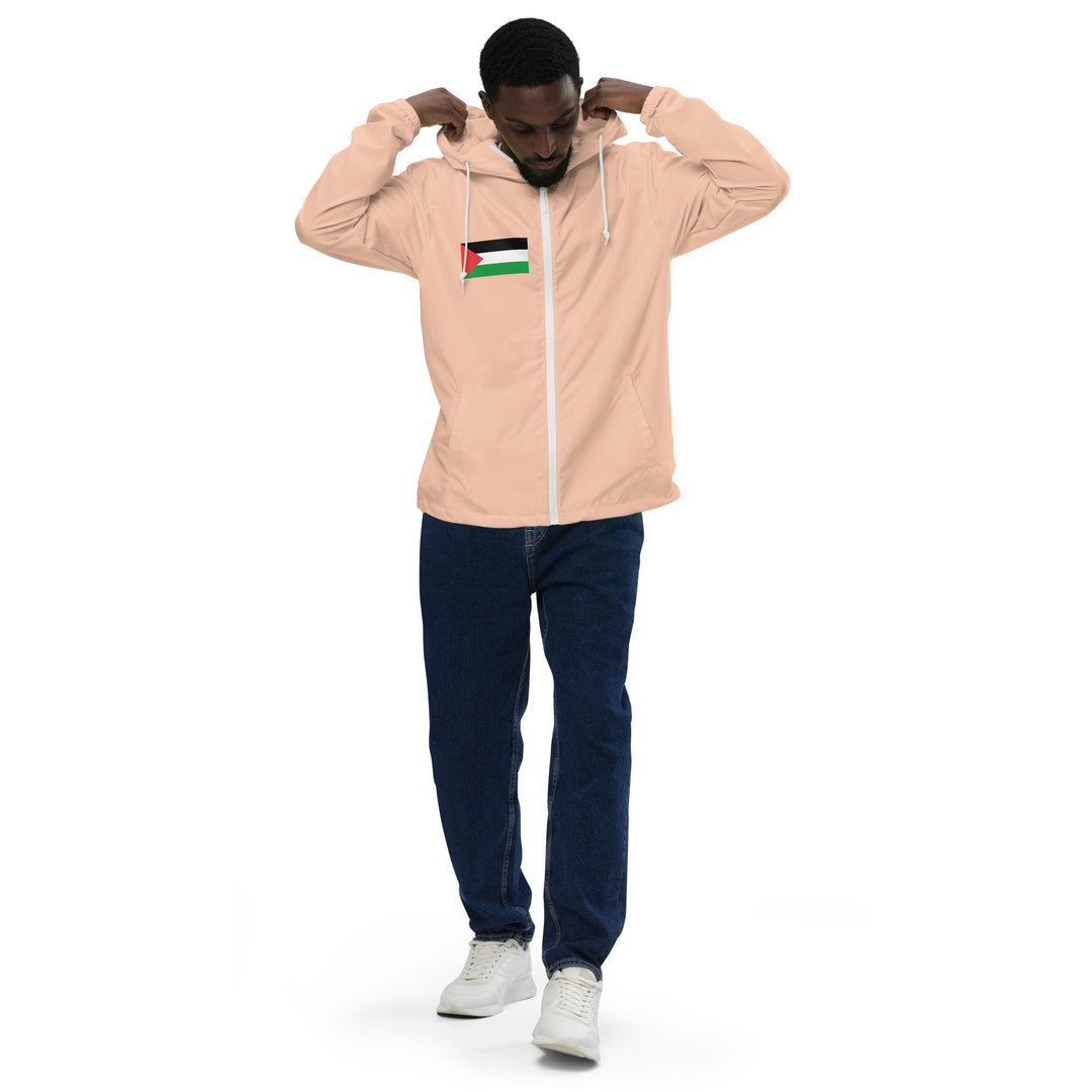 Men lightweight zip up windbreaker | Palestine Flag