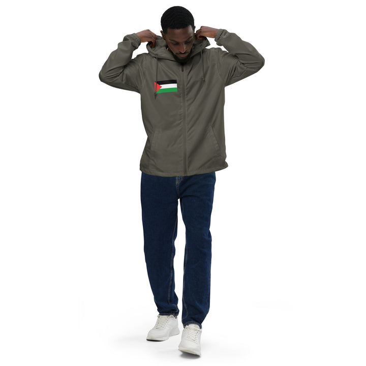 Men lightweight zip up windbreaker | Palestine Flag