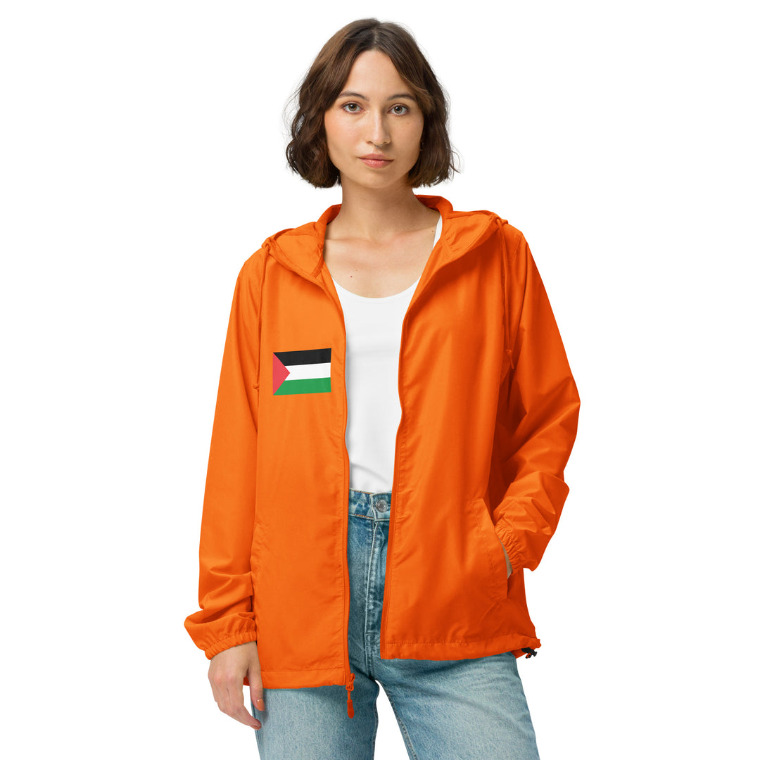 Women lightweight zip up windbreaker | Palestine Flag