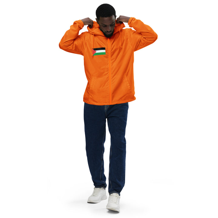 Men lightweight zip up windbreaker | Palestine Flag