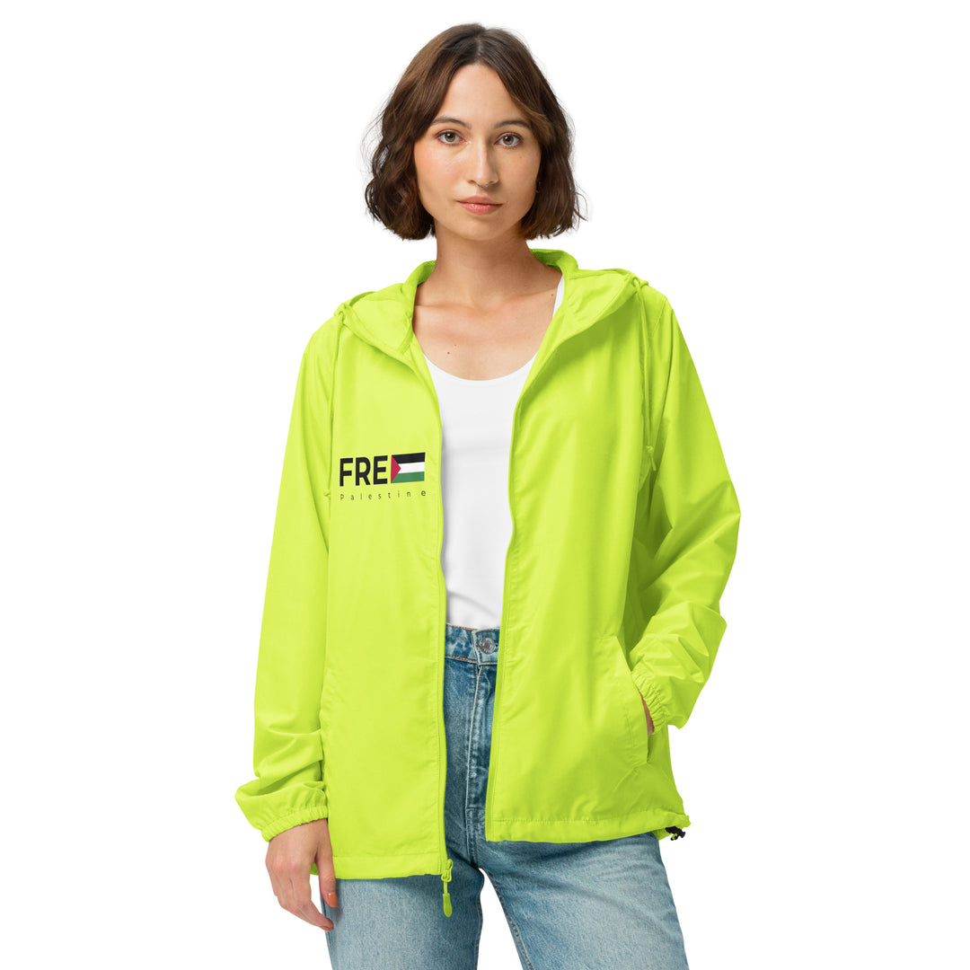 Women lightweight zip up windbreaker | Free Palestine