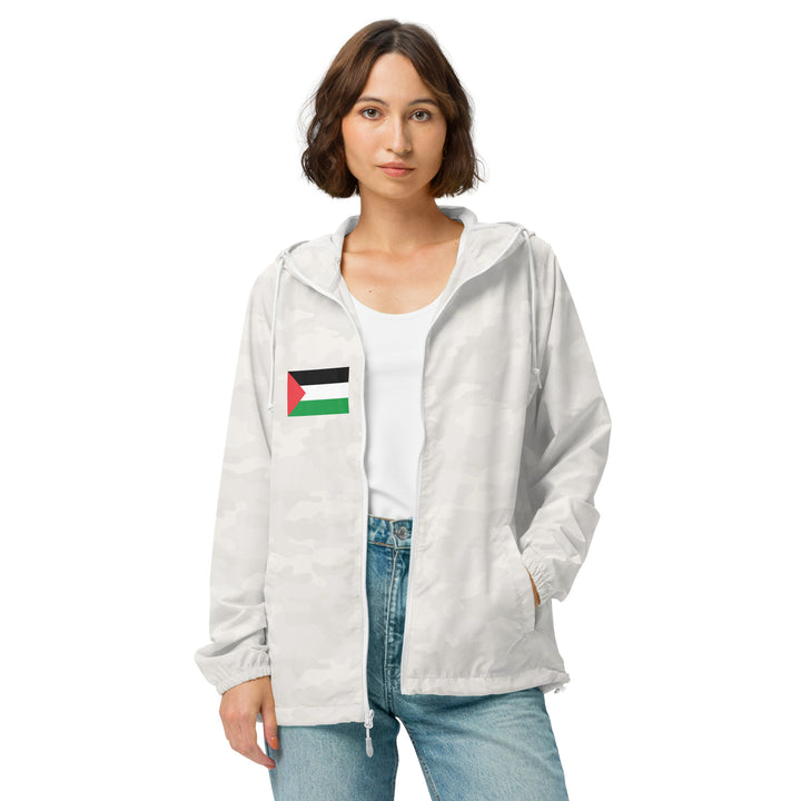 Women lightweight zip up windbreaker | Palestine Flag