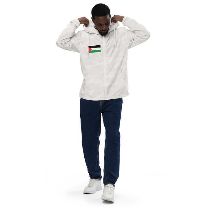 Men lightweight zip up windbreaker | Palestine Flag