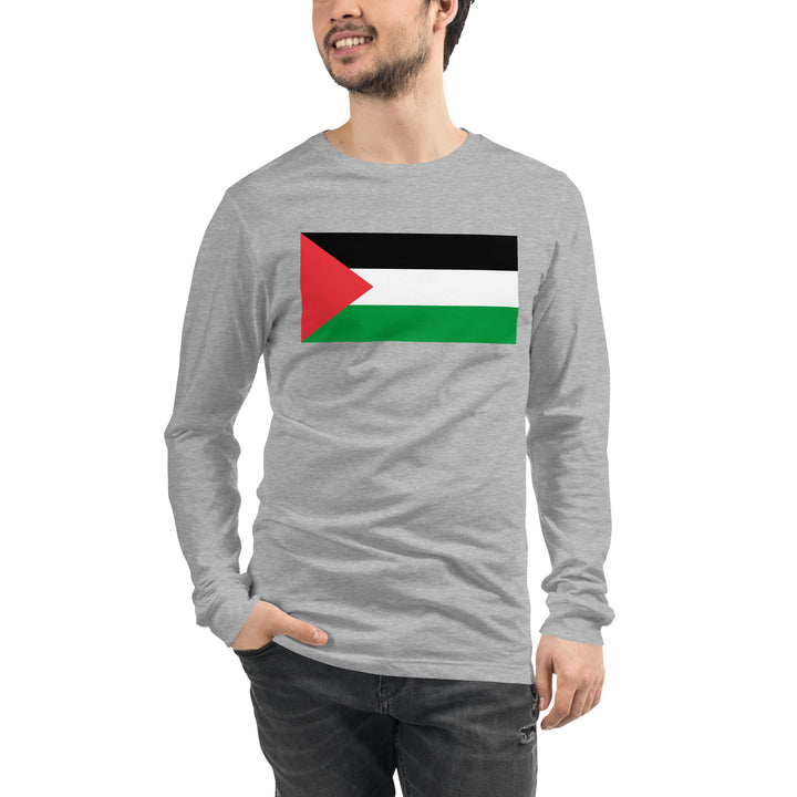 Men Long Sleeve Tee | Palestine Flag