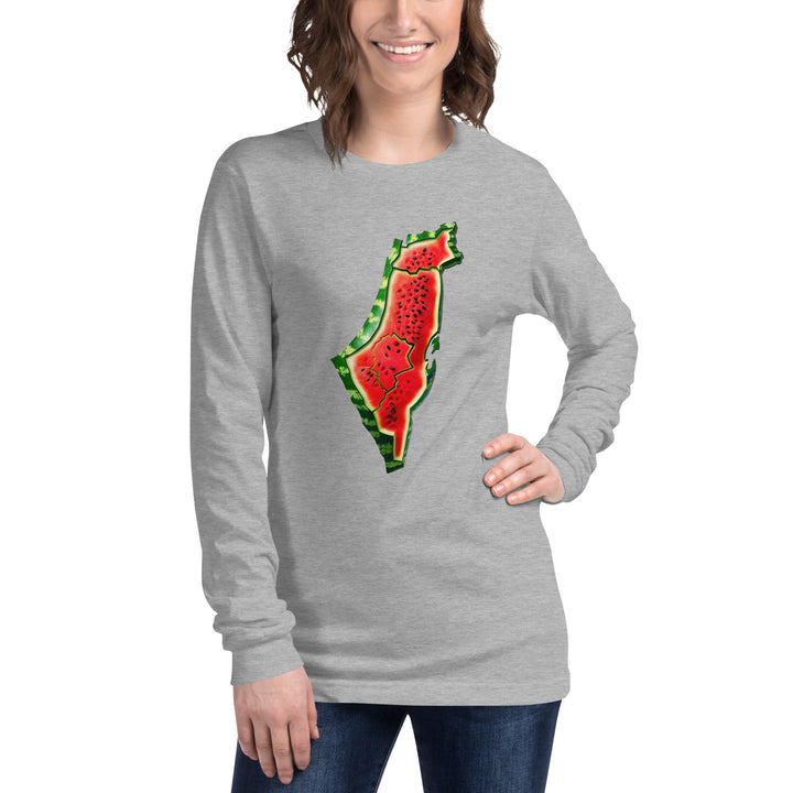 Women Long Sleeve Tee | Palestine Watermelon