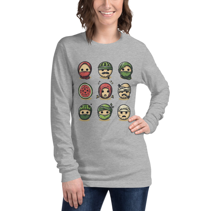 Women Long Sleeve Tee | Palestine Emoji