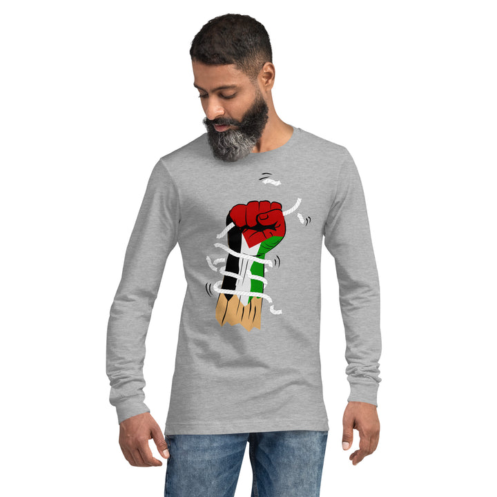 Men Long Sleeve Tee | Palestine Hand