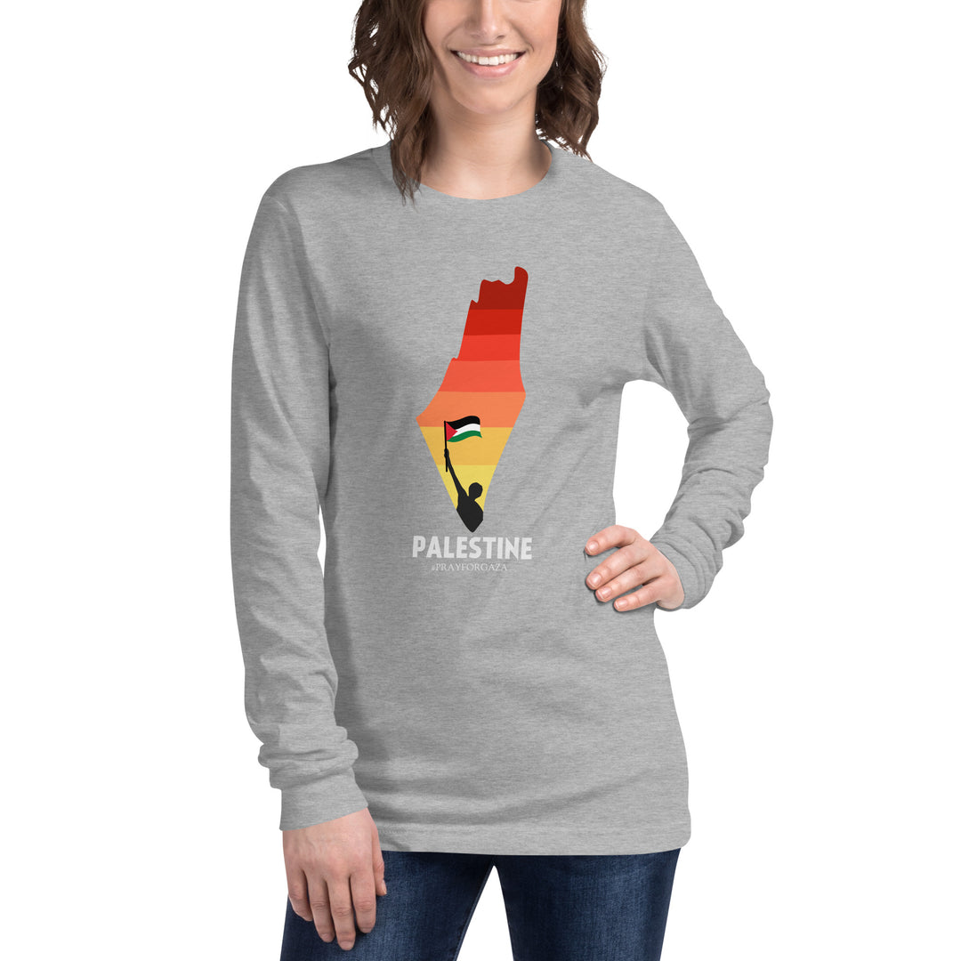 Women Long Sleeve Tee | Palestine Map