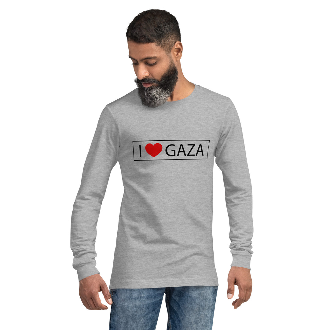 Men Long Sleeve Tee | I Love Gaza